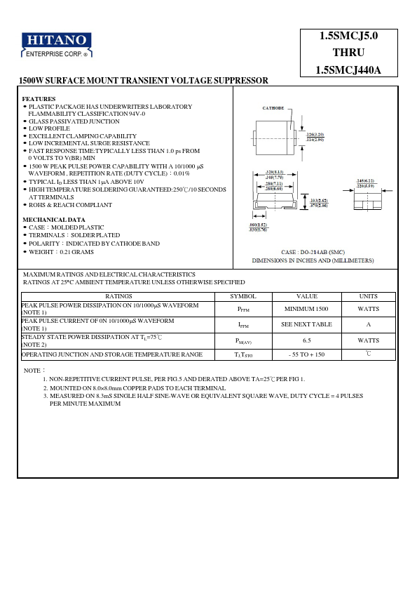 1.5SMCJ180