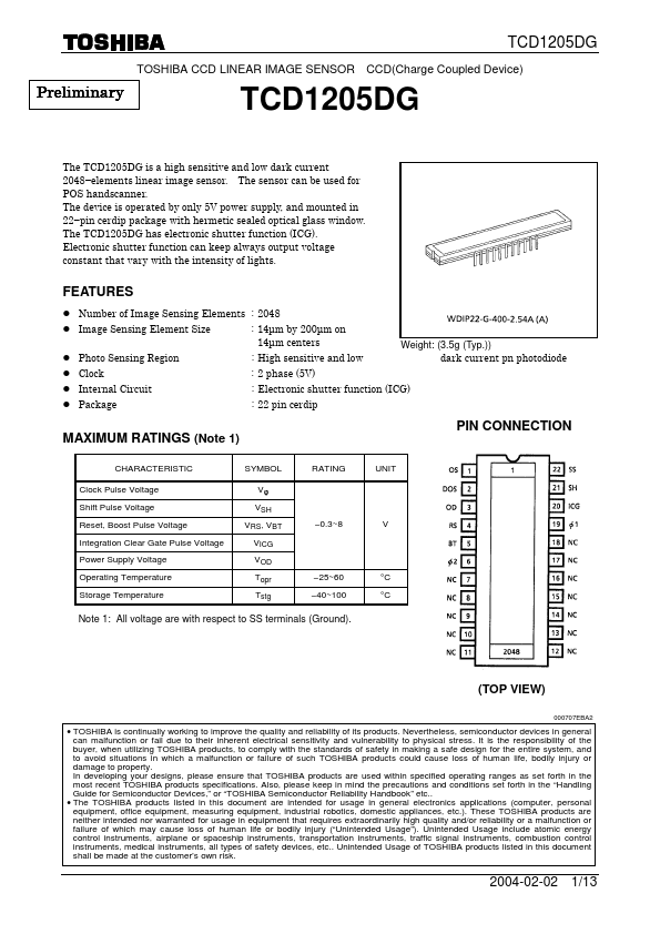 TCD1205DG