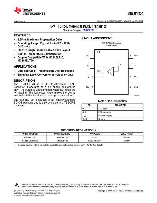 SN65ELT20