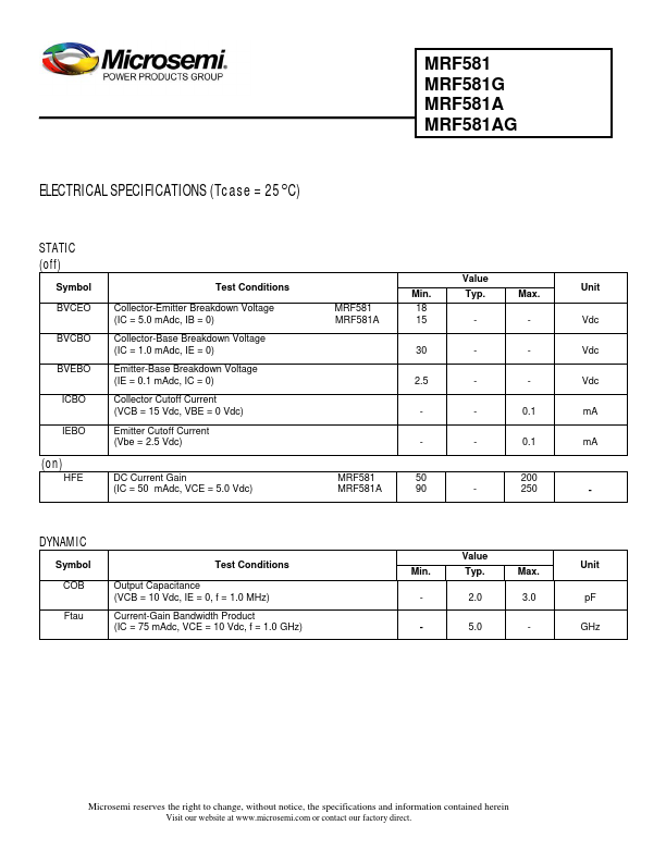 MRF581A