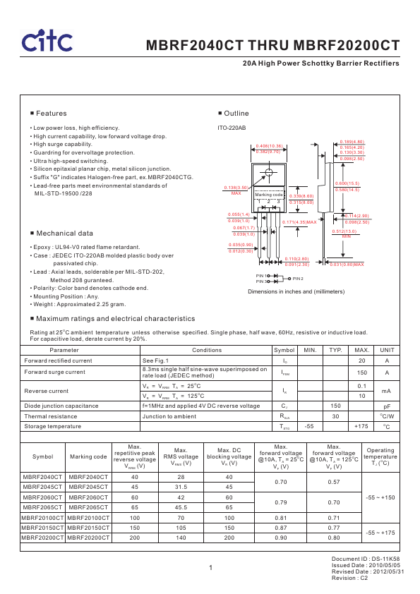 MBRF2040CT