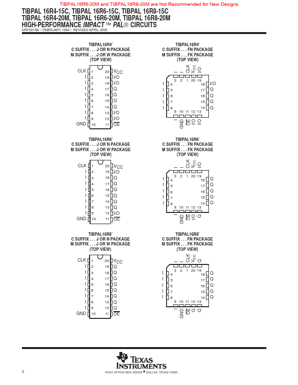 TIBPAL16R8-20M