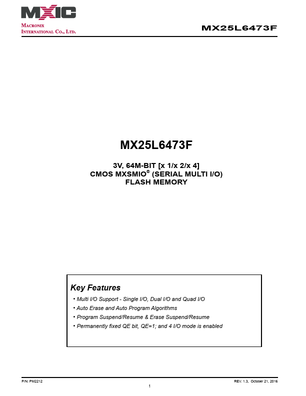 MX25L6473F