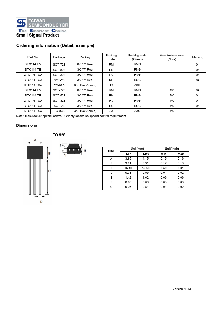 DTC114TCA