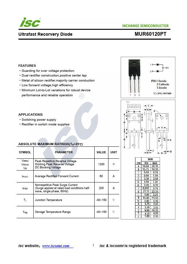 MUR60120PT