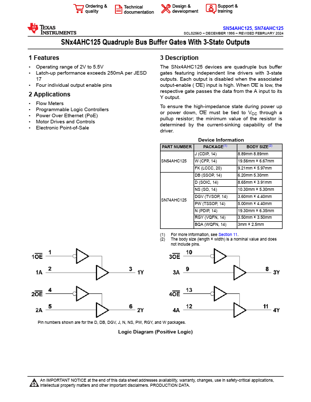 SN74AHC125D