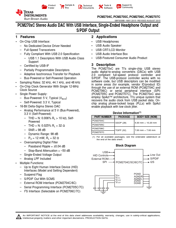 PCM2704C