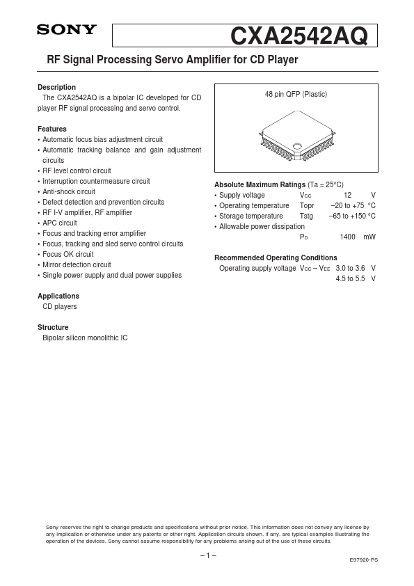 CXA2542AQ