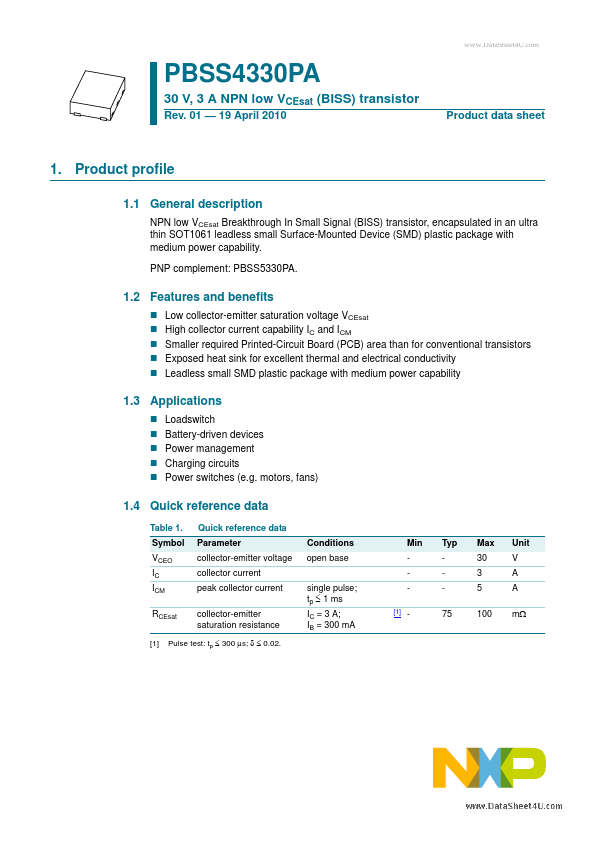 PBSS4330PA