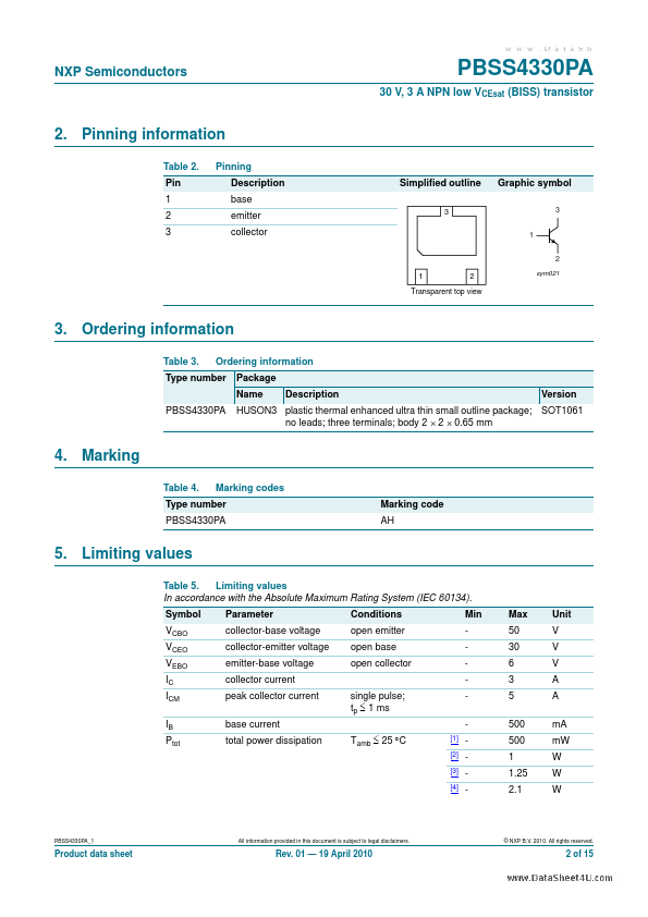 PBSS4330PA