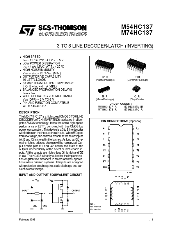 M54HC137