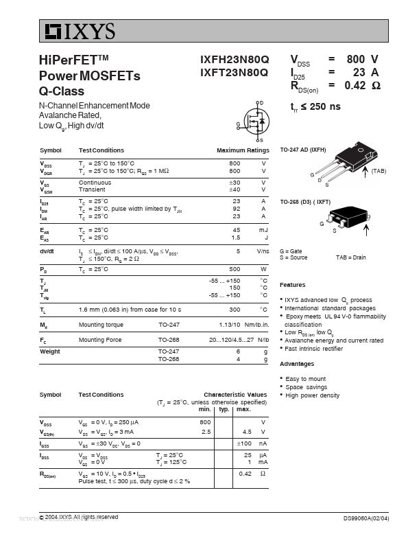 IXFT23N80Q