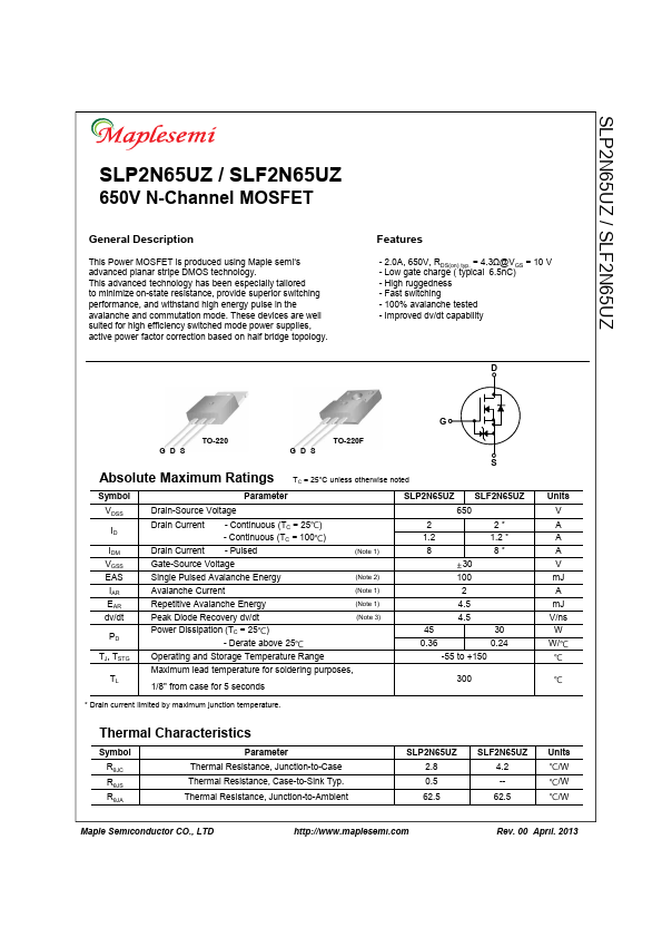 SLF2N65UZ