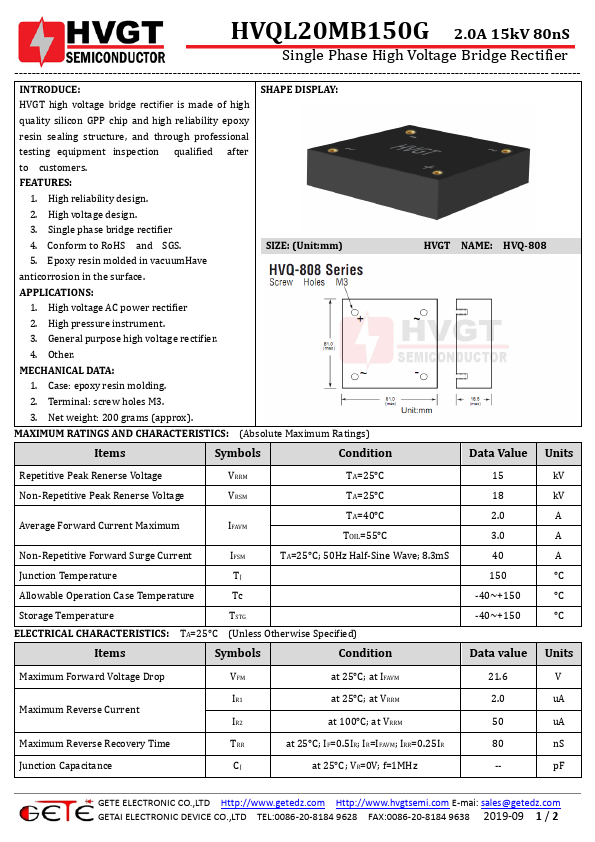 HVQL20MB150G