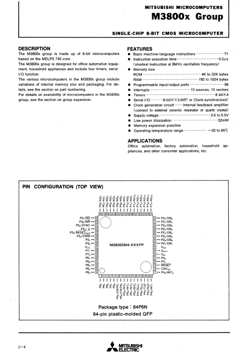 M38002E2-XXXFP