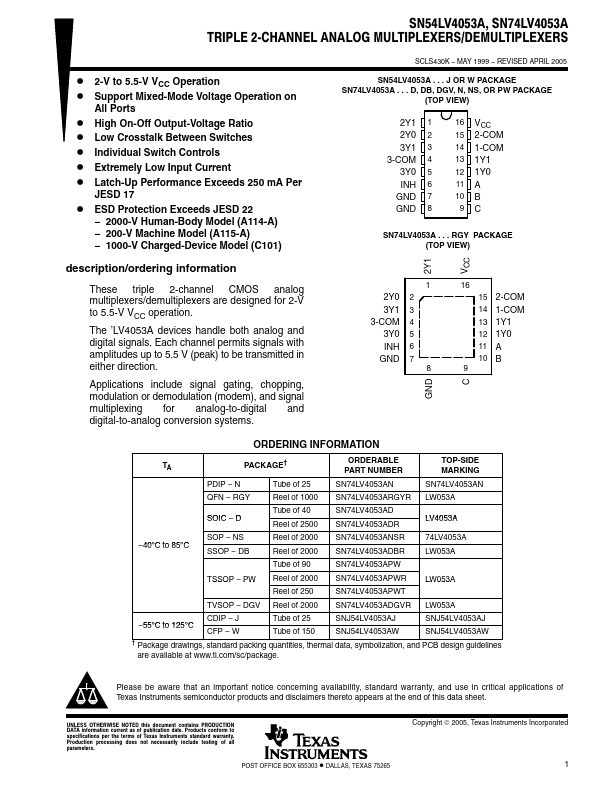 SN54LV4053A