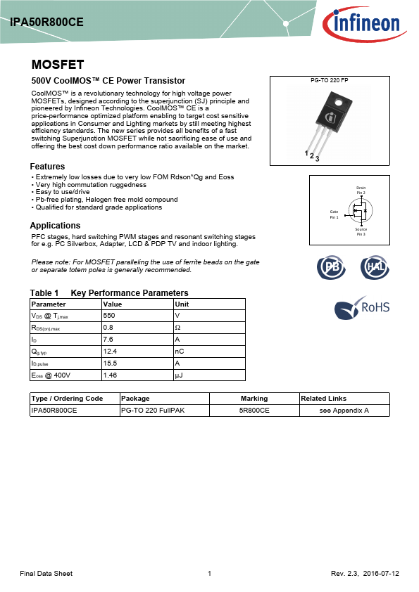 IPA50R800CE