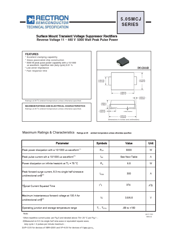 5.0SMCJ400CA