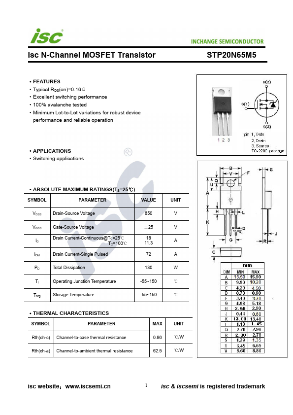 STP20N65M5