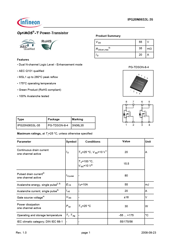 IPG20N06S3L-35