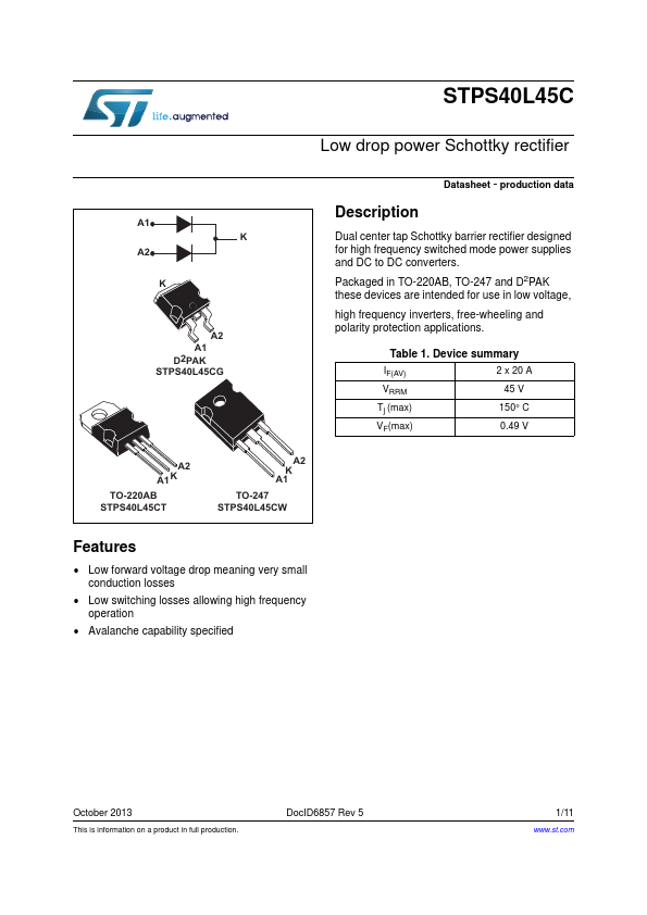 STPS40L45CG