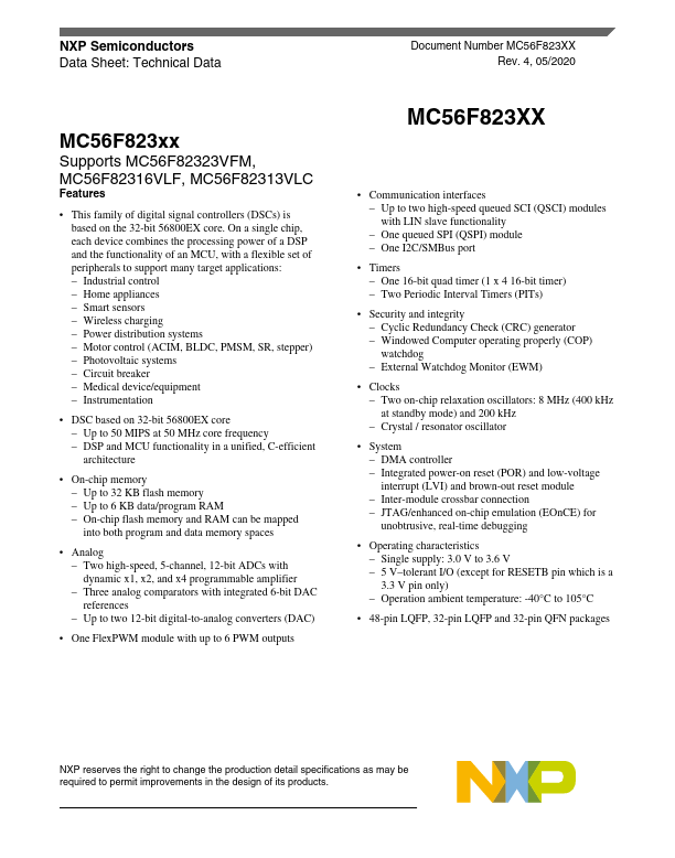 MC56F82323VFM