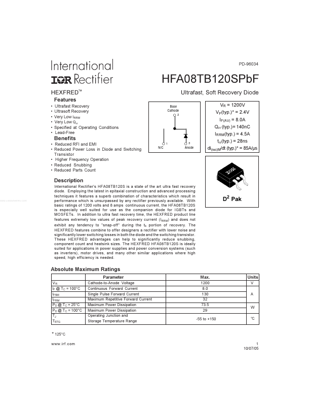 HFA08TB120SPBF