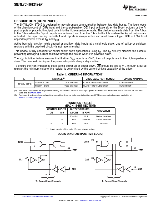 SN74LVCH16T245-EP