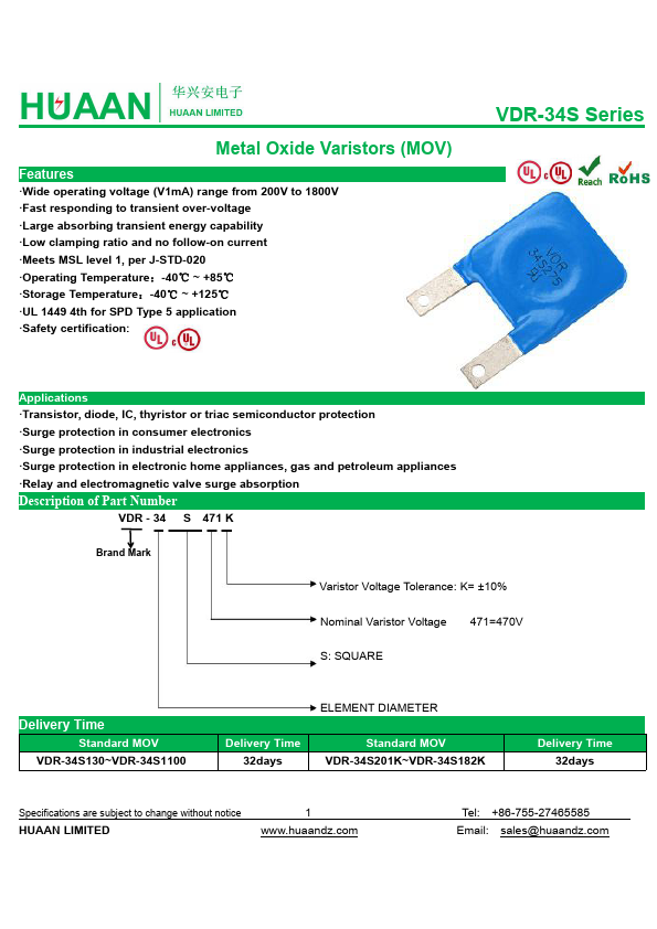 VDR-34S391K