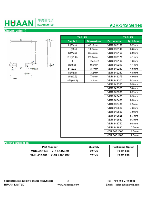 VDR-34S391K