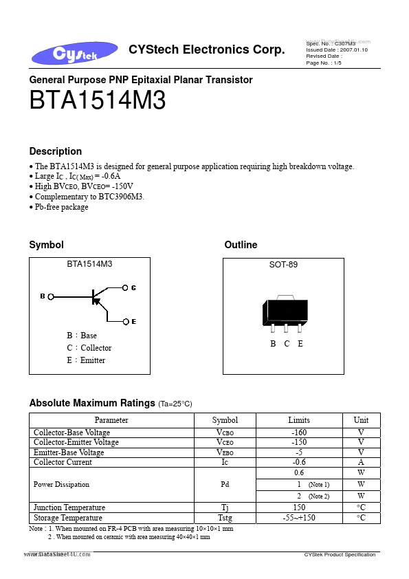 BTA1514M3