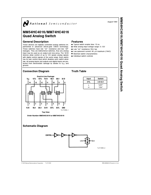 MM54HC4016