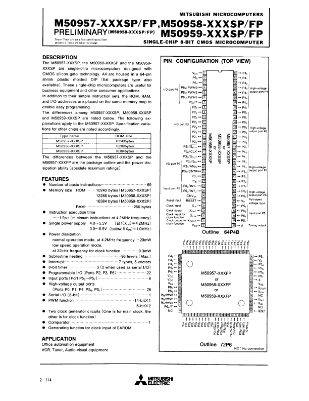 M50958-XXXFP