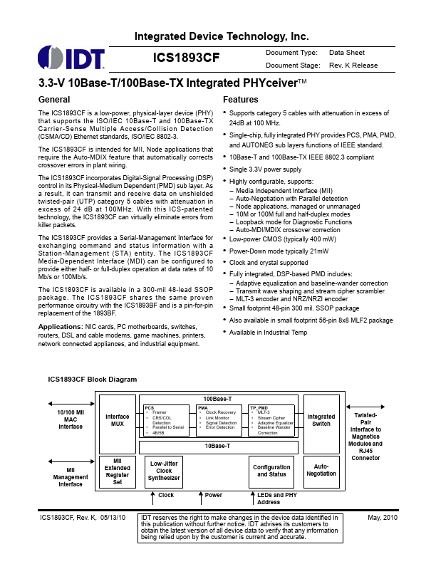 ICS1893CF