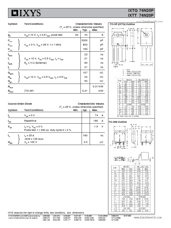 IXTT74N20P