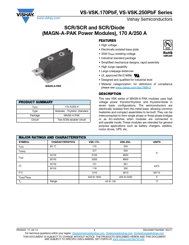 VS-VSKH250-08PBF