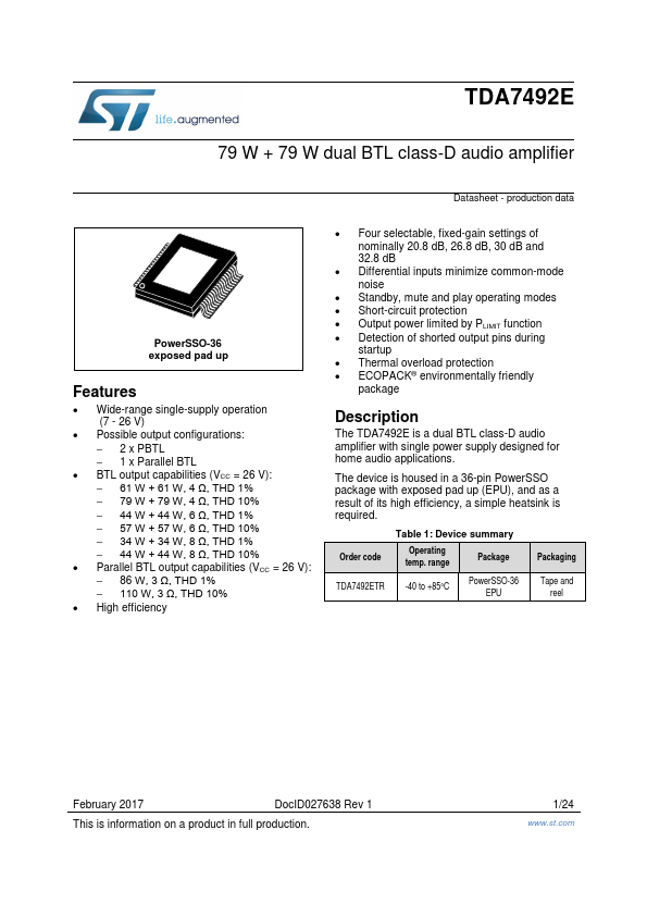 TDA7492E