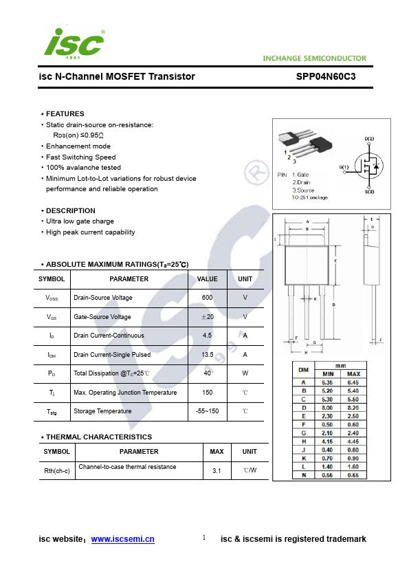 SPP04N60C3