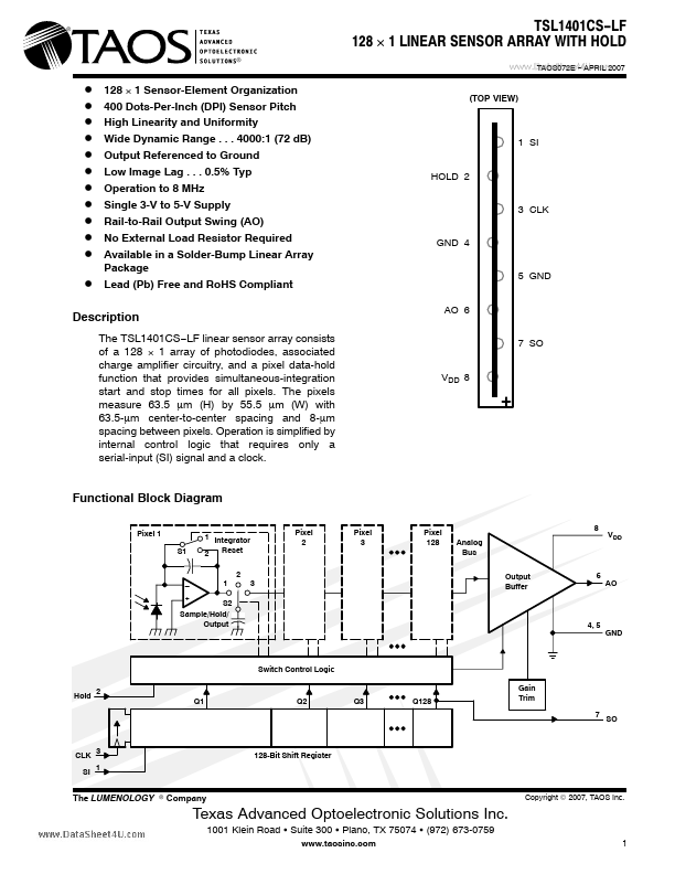 TSL1401CS-LF