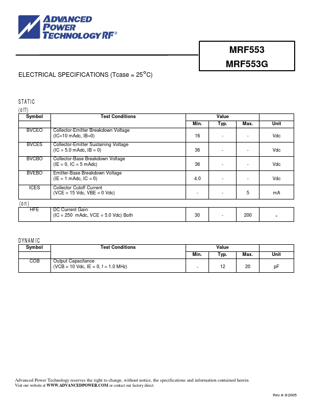 MRF553G