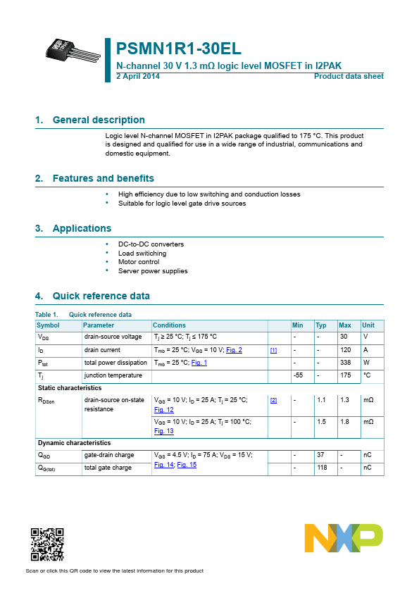 PSMN1R1-30EL