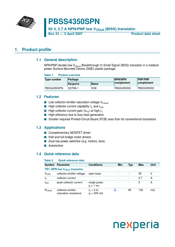 PBSS4350SPN