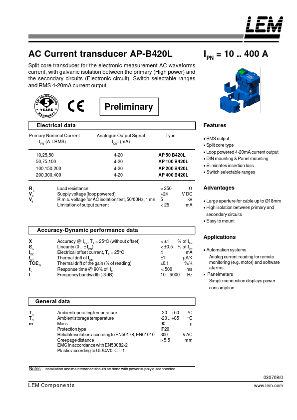 AP400-B420L