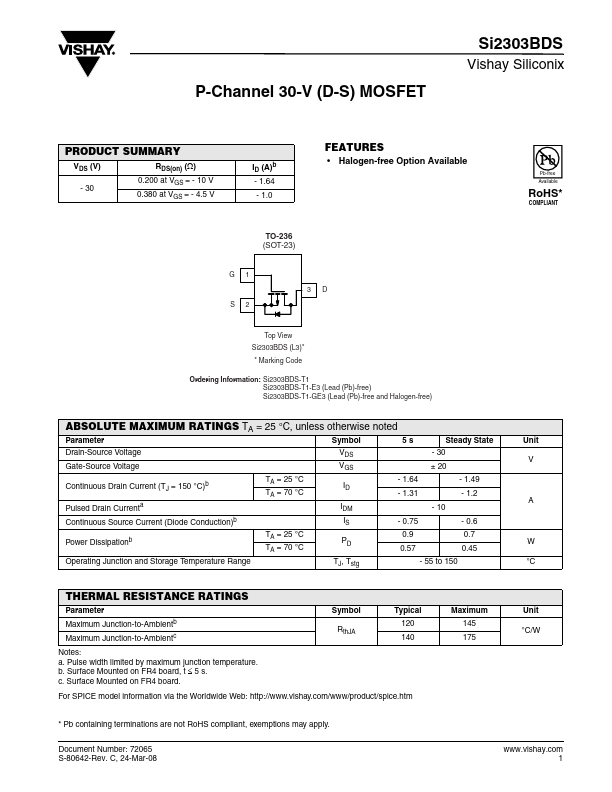 SI2303BDS