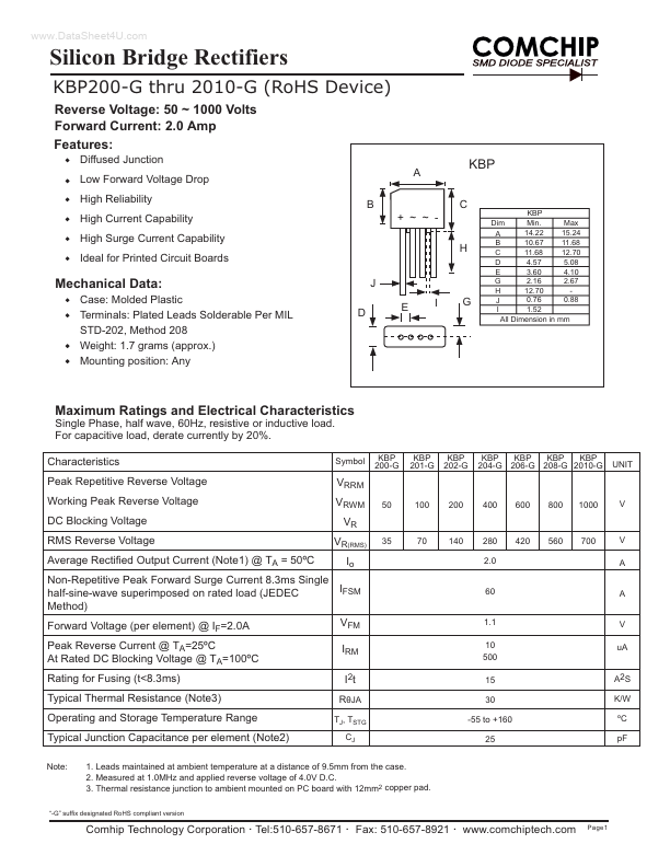 KBP208-G