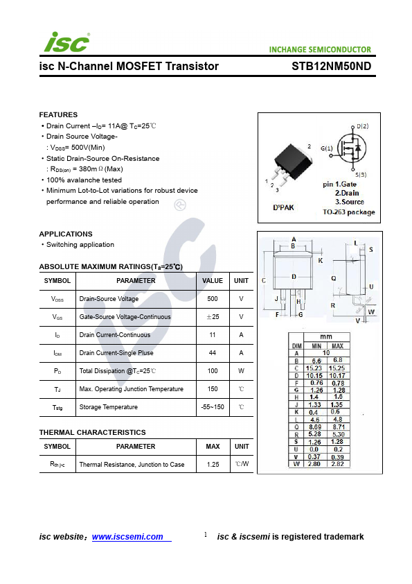 STB12NM50ND