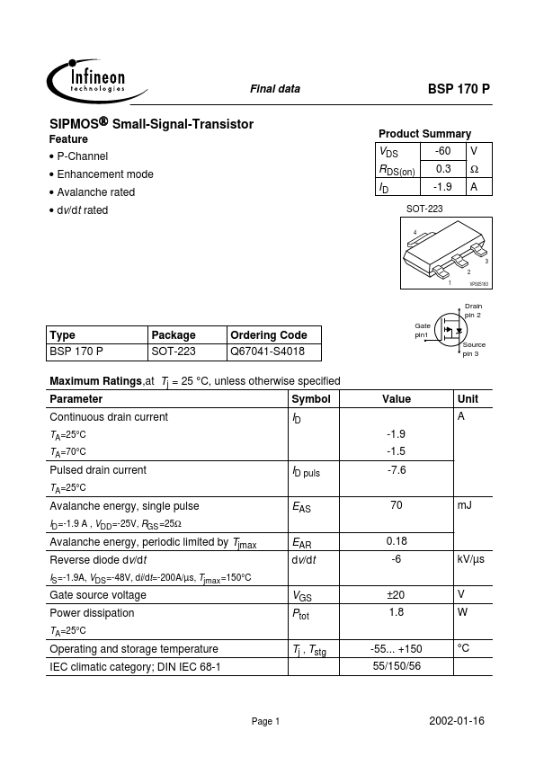 BSP170P