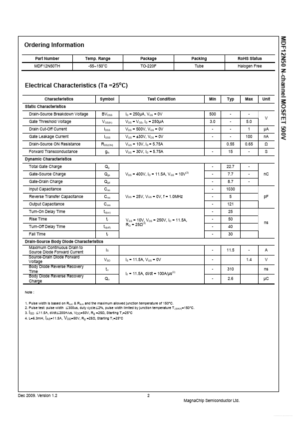 MDF12N50