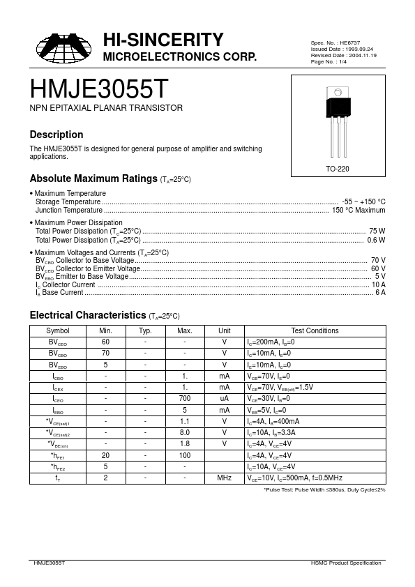 HMJE3055T