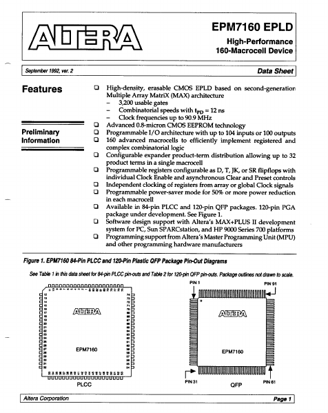 EPM7160EPLD